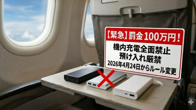 機内持ち込みバッテリーのイメージ