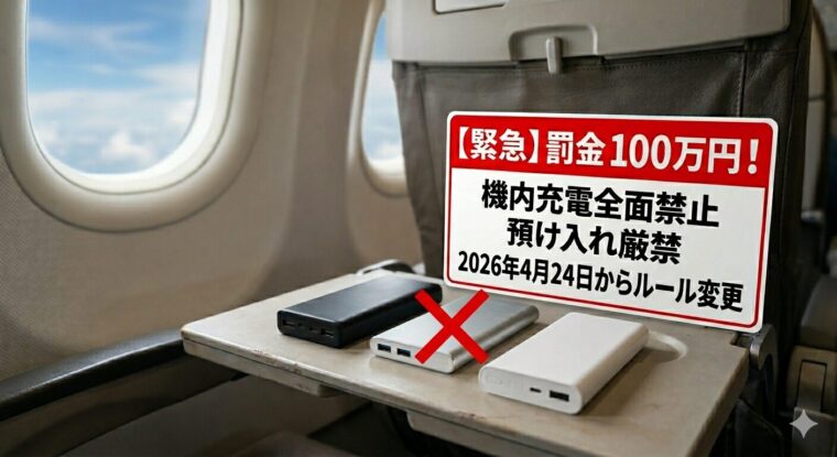機内持ち込みバッテリーのイメージ